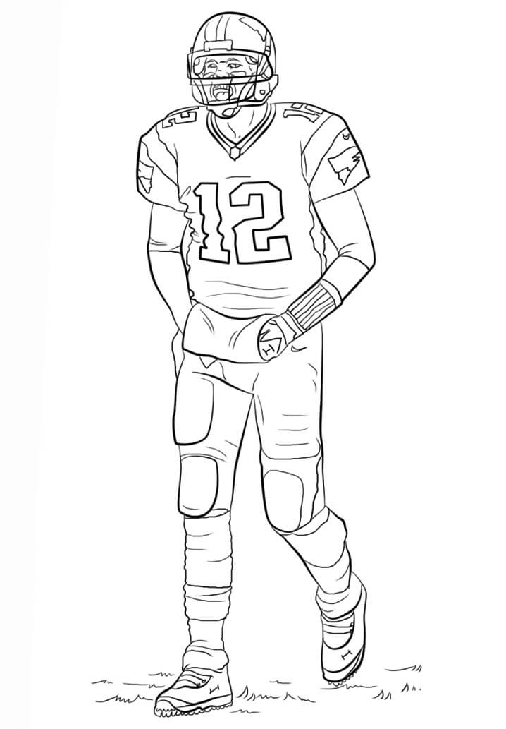 Desenho Tom Brady Para Colorir