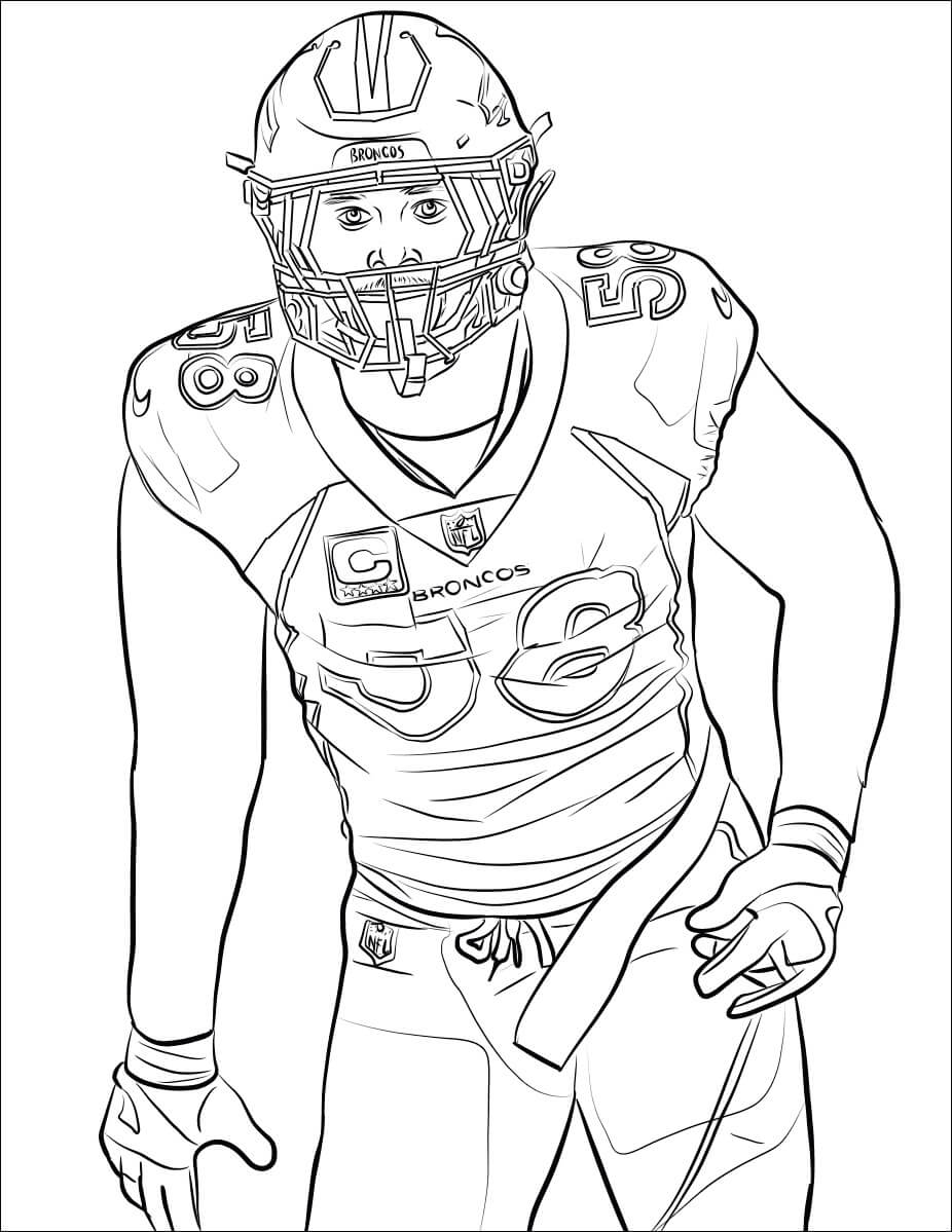 Desenho Von Miller Para Colorir