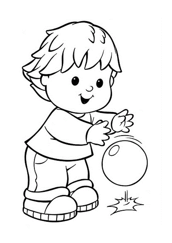 Desenho criança Jogando Futebol A4 Para Pintar grátis