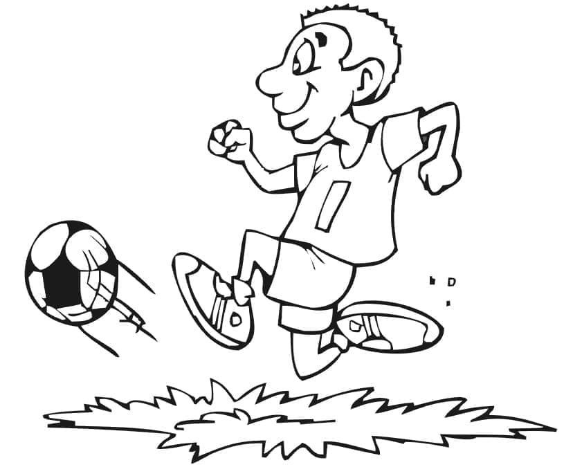 Desenho De Jogador De Futebol sê Divertindo Para Colorir