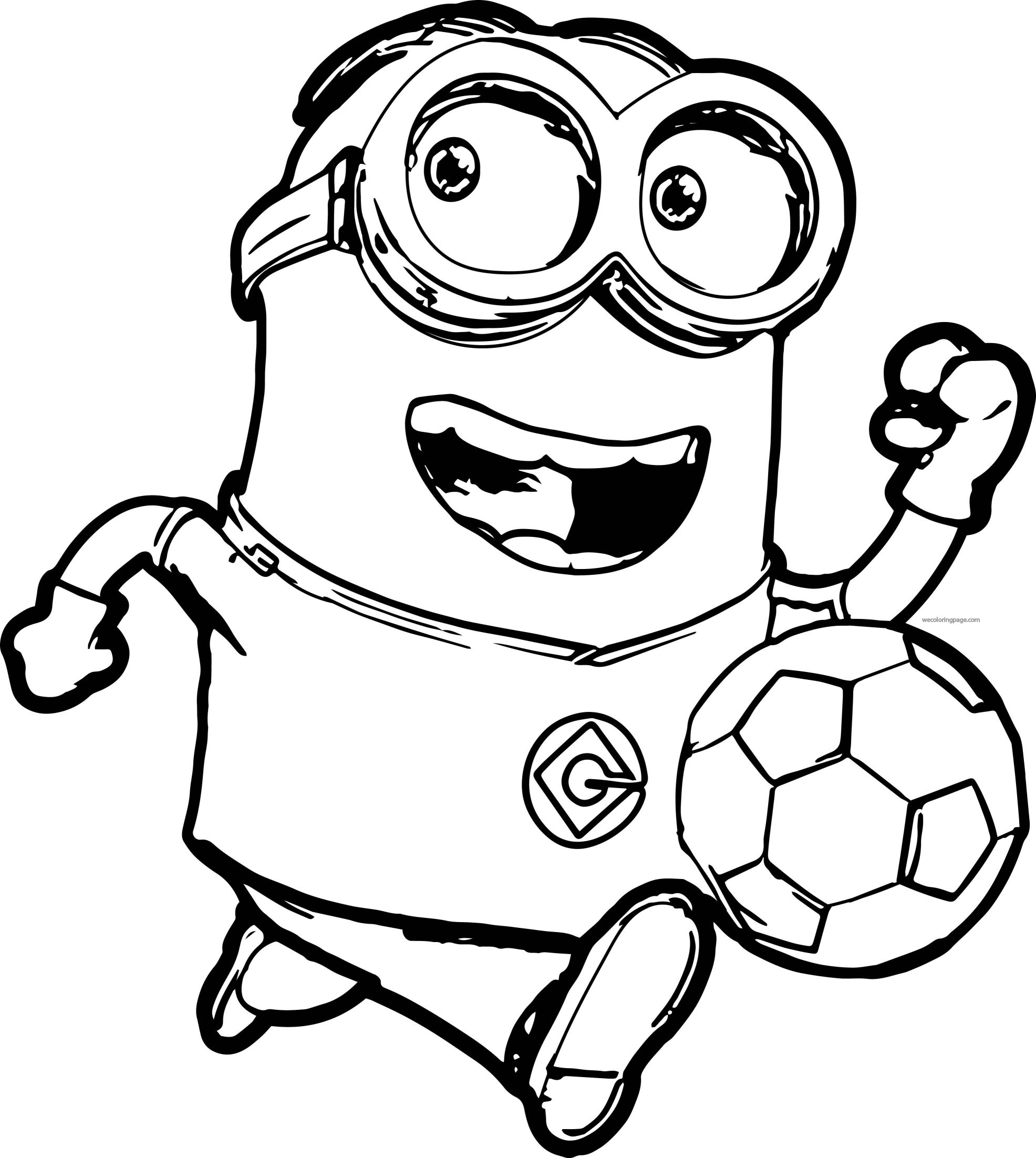Desenho De Minions Jogando Futebol Para Colorir Pdf