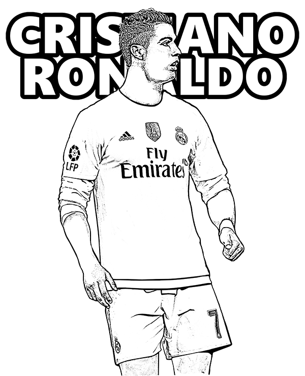 Desenho Do Cristiano Ronaldo Jogador Futebol Para Colorir