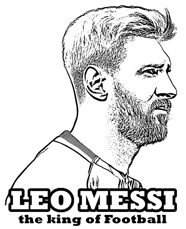 Desenho Messi Para Colorir Gratuitamente