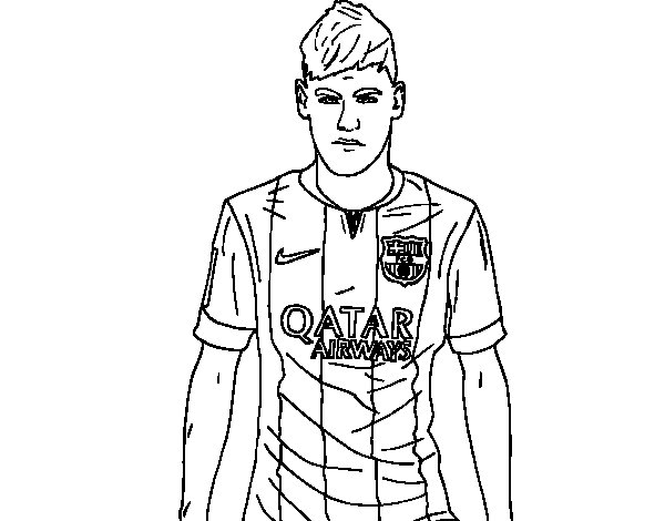 Desenho Para Pintar Do Neymar Jr