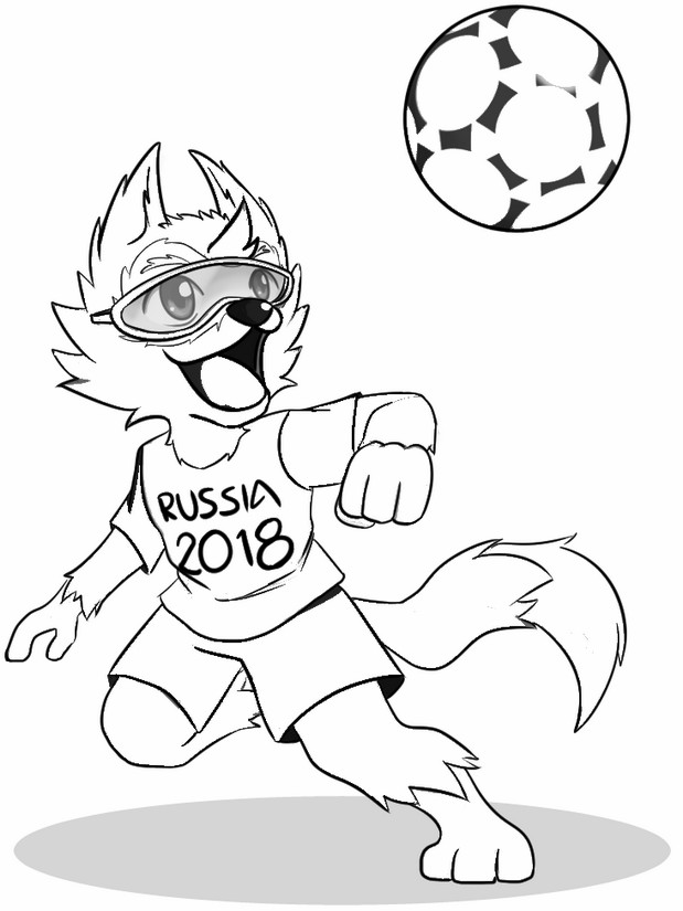 Desenho Raposa Jogando Futebol Para Pintar grátis