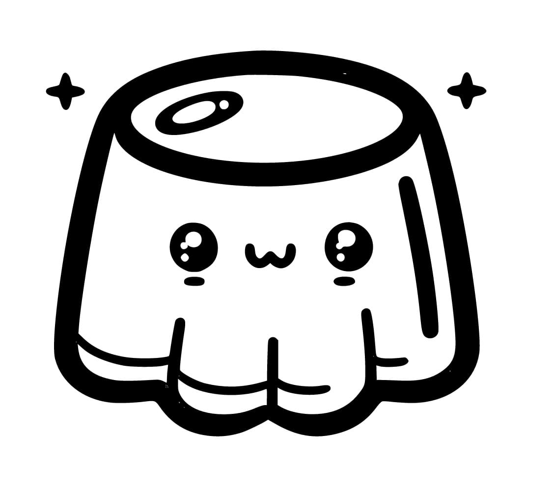 Desenho De Gelatina Bonita Para Colorir