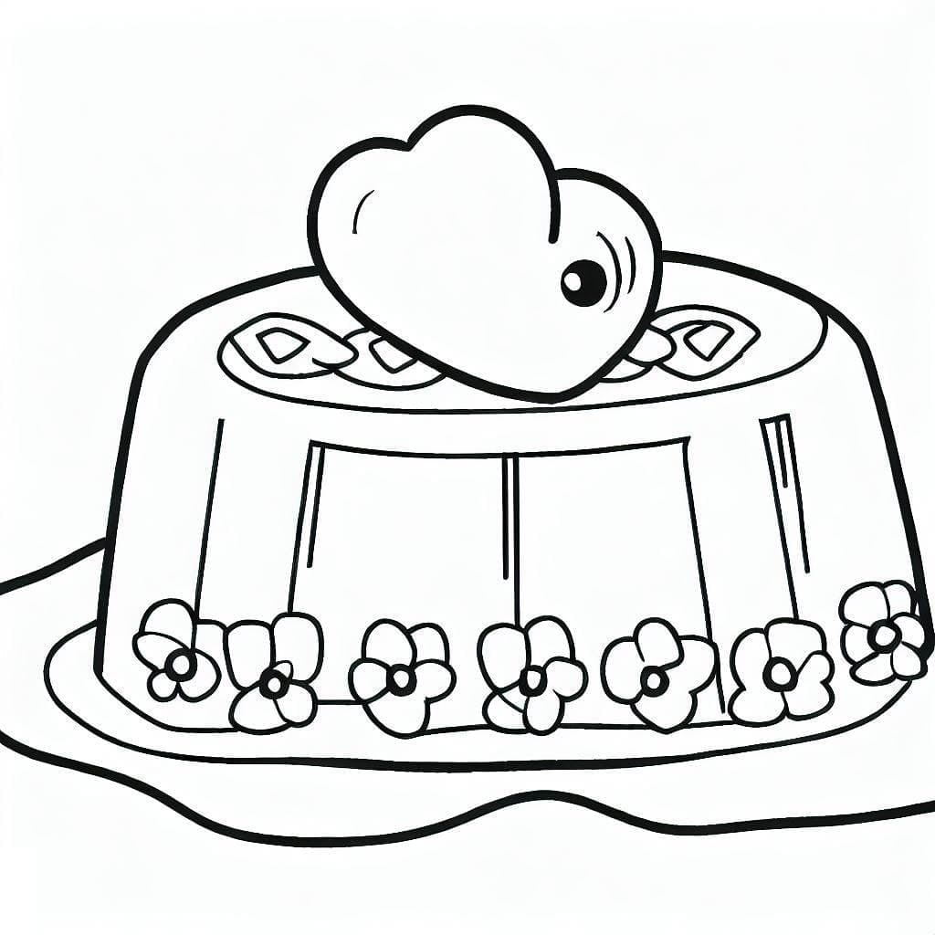 Desenho De Gelatina grátis Para Colorir