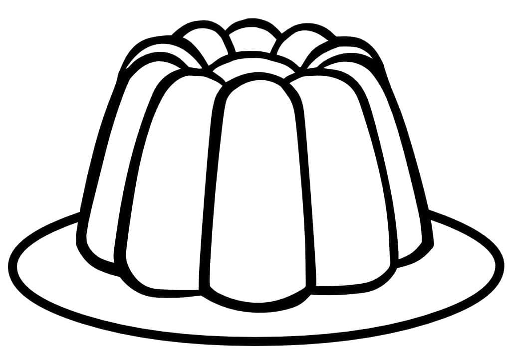 Desenho De Gelatina Simples Para Colorir
