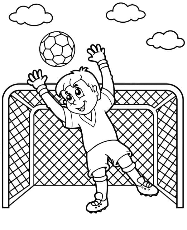 Goleiro para colorir