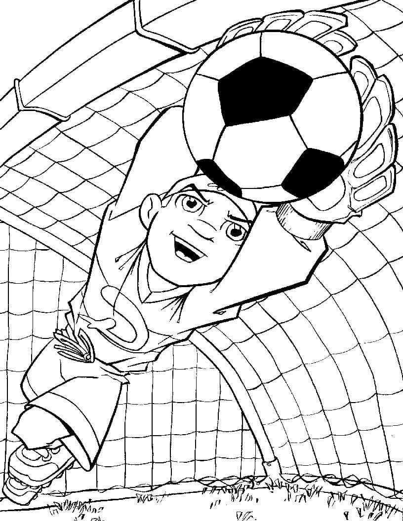 Desenho De Goleiro Imprimivel Para Colorir
