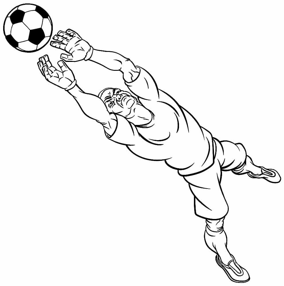 Desenho De Goleiro incrível Para Colorir