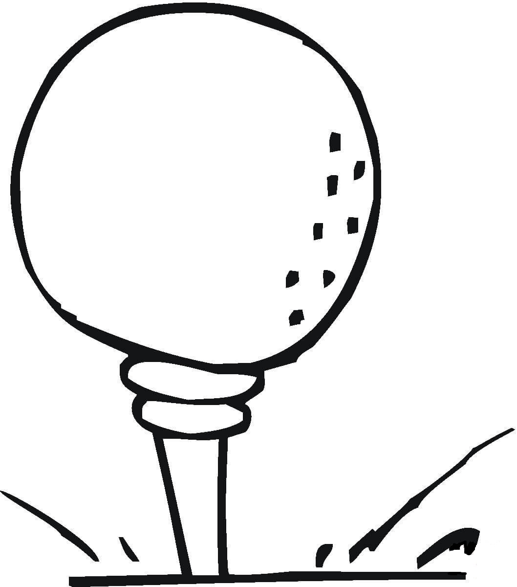 Desenho Bola De Golfe Para Colorir
