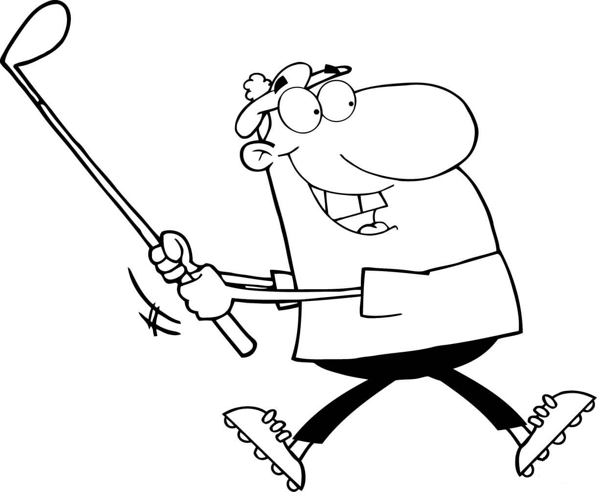 Desenho Homem Golfista Para Colorir Em Pdf