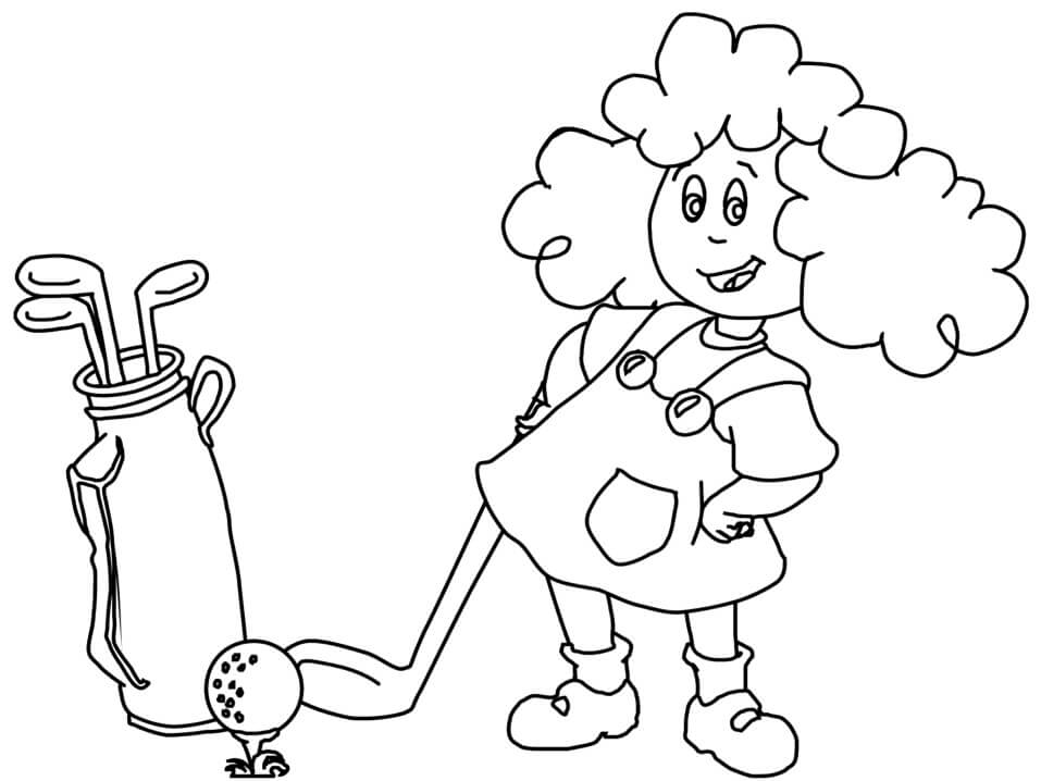 Download Desenho De Meina Jogando Golfe Para Imprimir