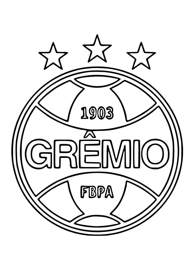 Desenho De grêmio Foot Ball Para Colorir