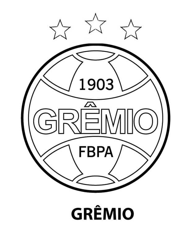 Desenho De grêmio Foot Ball Porto Alegrense Para Colorir