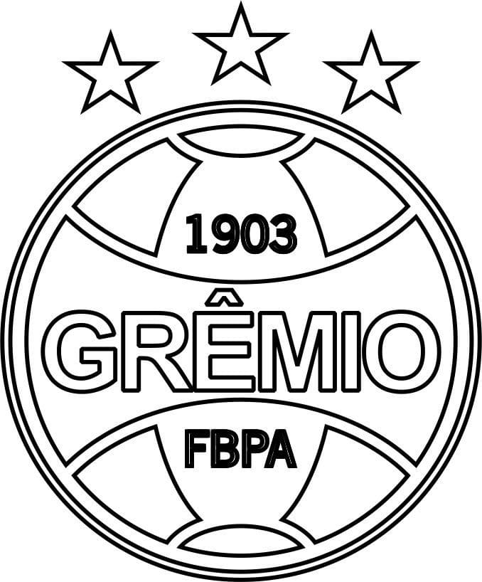 Grêmio para colorir