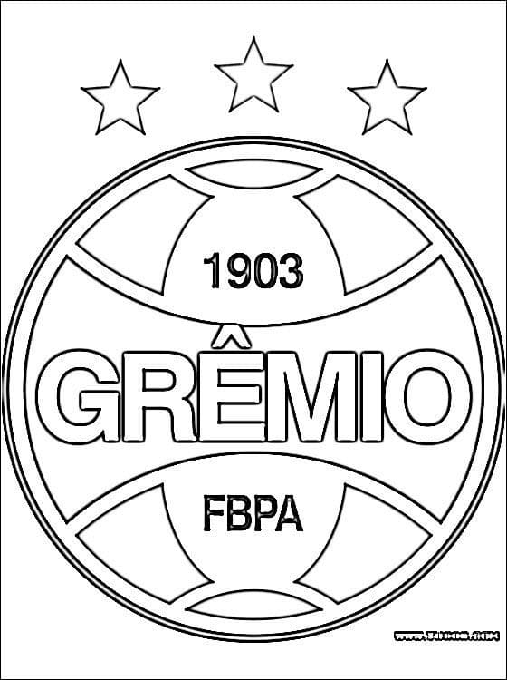 Desenho De O grêmio Foot Ball Porto Alegrense Para Colorir