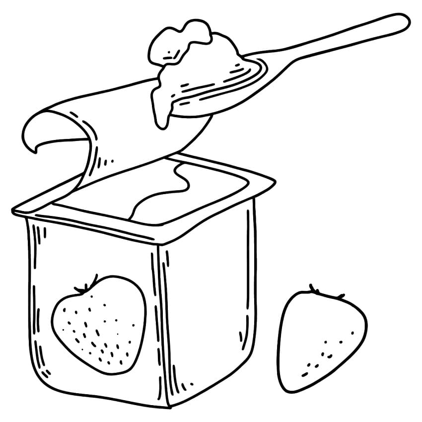 Desenho De Bom Iogurte Para Colorir