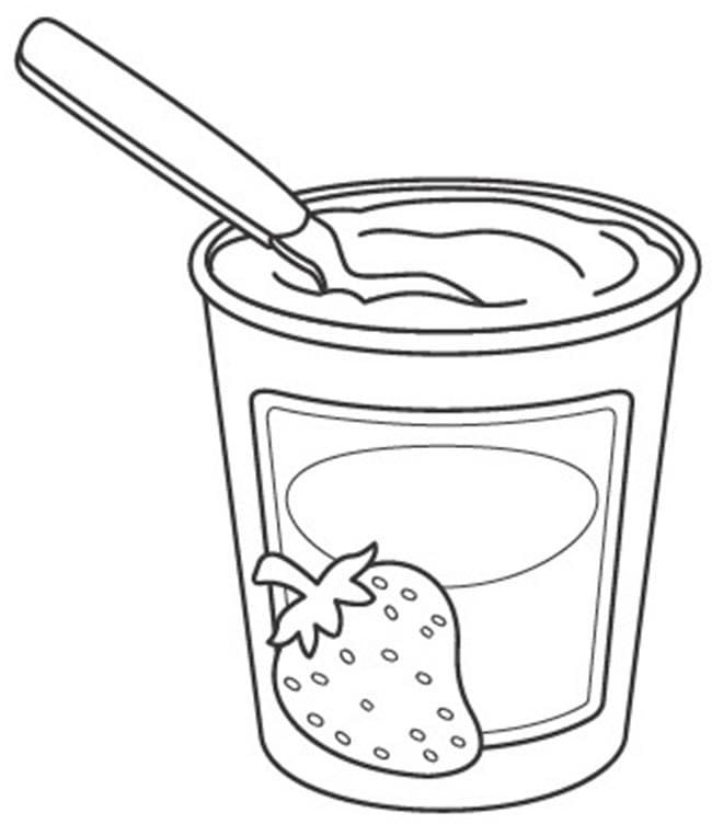 Desenho De Caixa De Iogurte Para Colorir