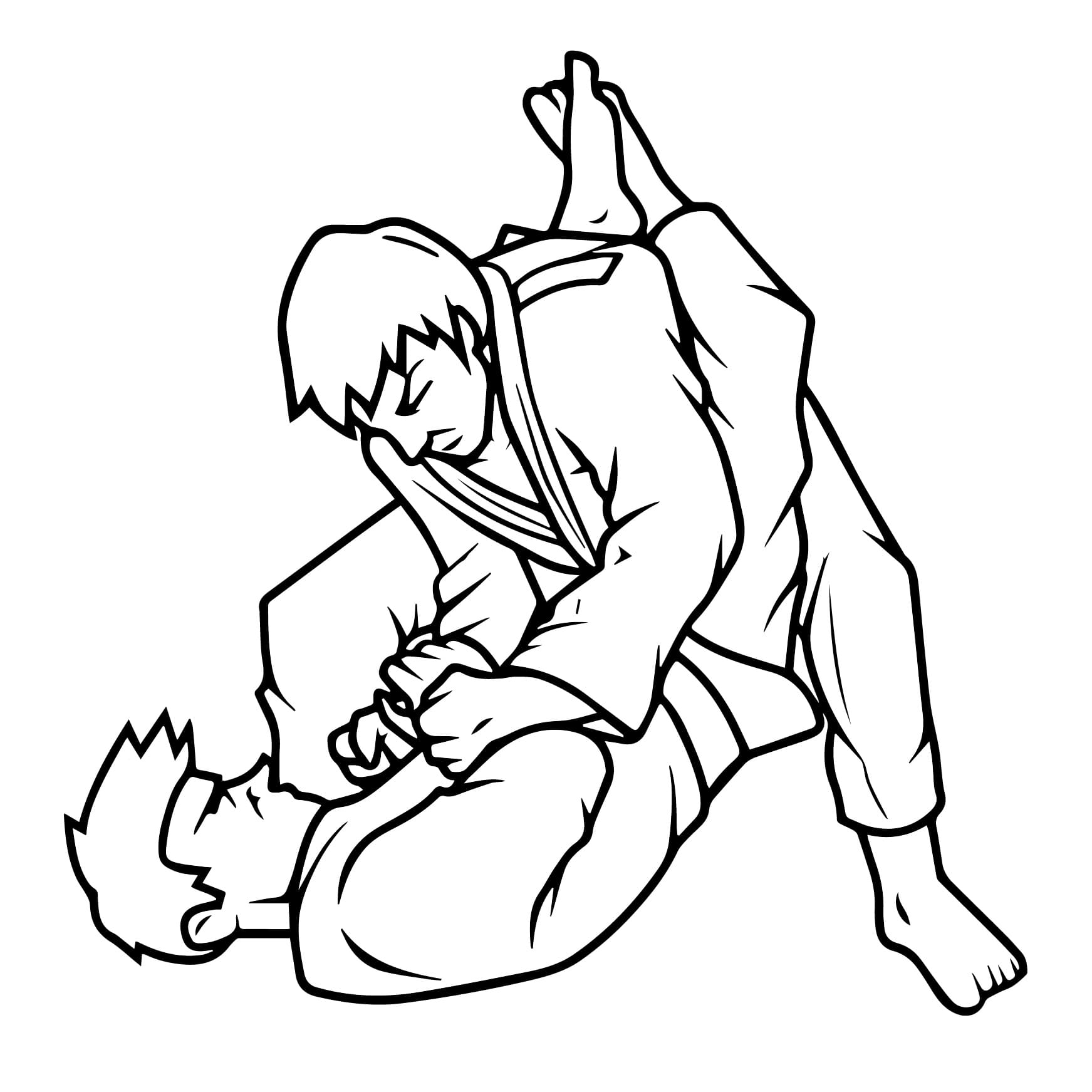 Desenho De Foto De Jiu Jitsu Para Colorir