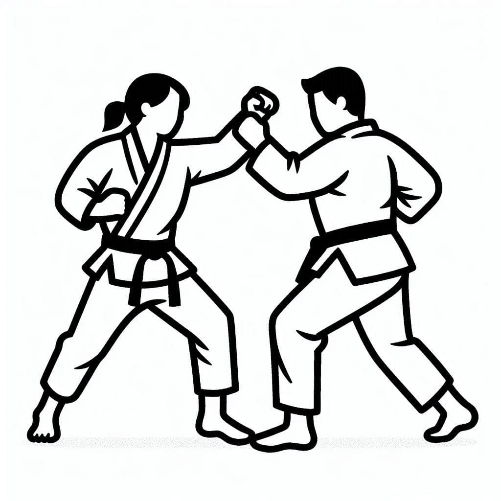 Desenho De Jiu Jitsu Imprimivel Para Colorir