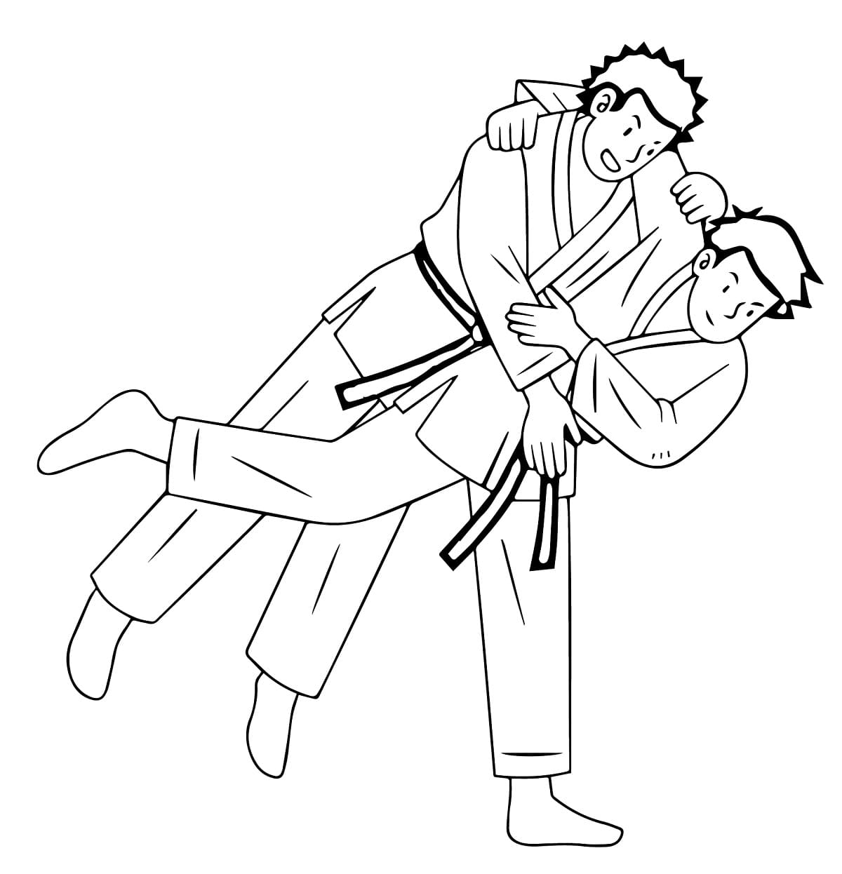 Desenho De Pintura De Jiu Jitsu Para Colorir