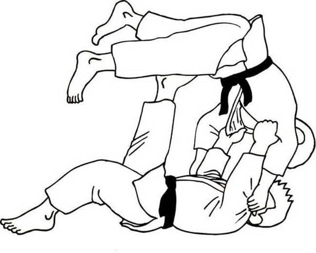 Desenho De judô grátis Para Colorir