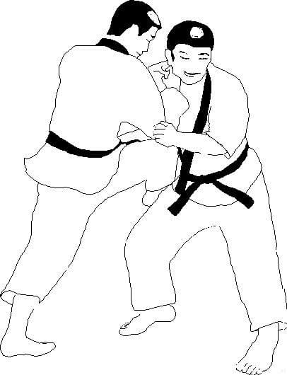 Desenho De judô grátis