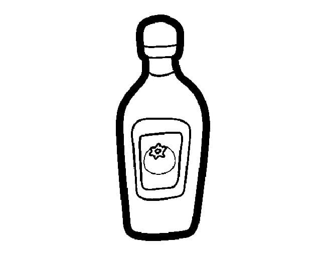 Desenho De Ketchup Pequeno Para Colorir