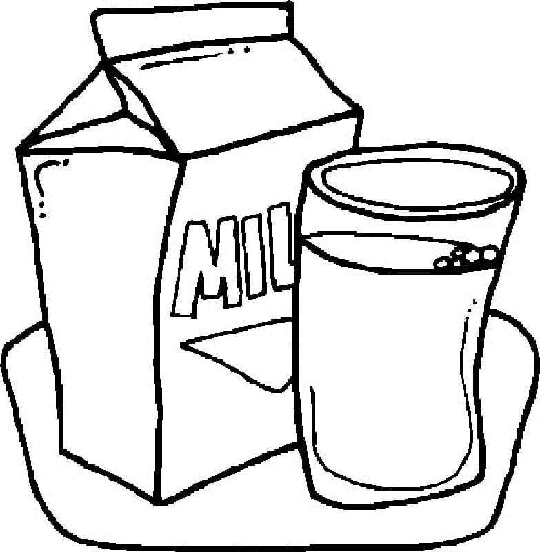 Desenho De Leite 4 Para Colorir
