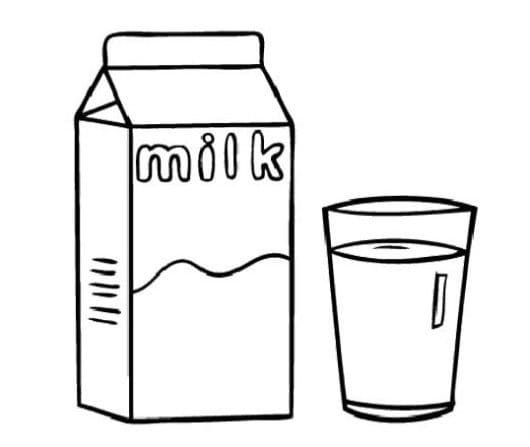 Desenho De Leite 5 Para Colorir