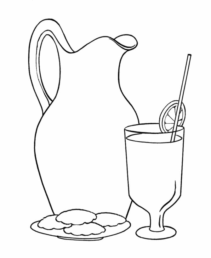 Desenho De Copo De Limonada Para Imprimir