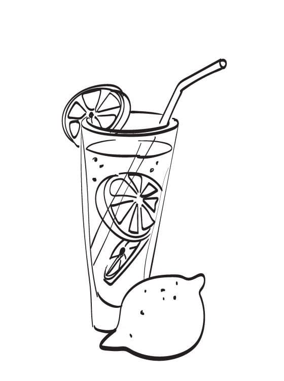 Desenho De Copo De Limonada Para Pintar