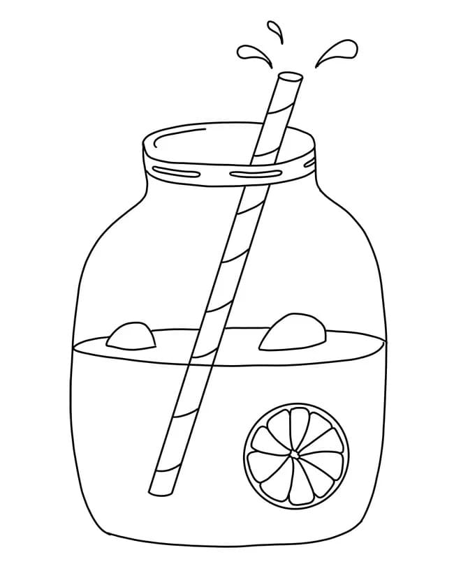 Desenho De Jarra De Limonada Para Imprimir