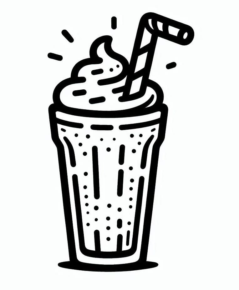 Desenho De Foto De Milkshake Para Colorir