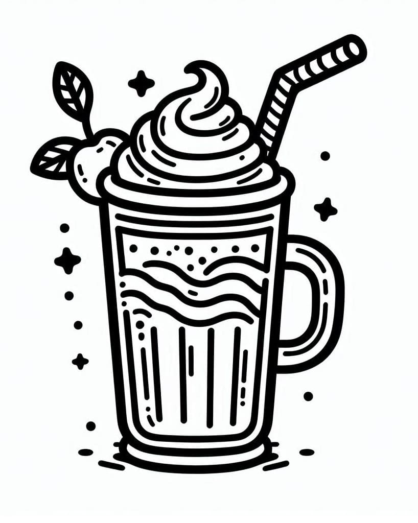 Desenho De Milk Shake grátis Para Colorir