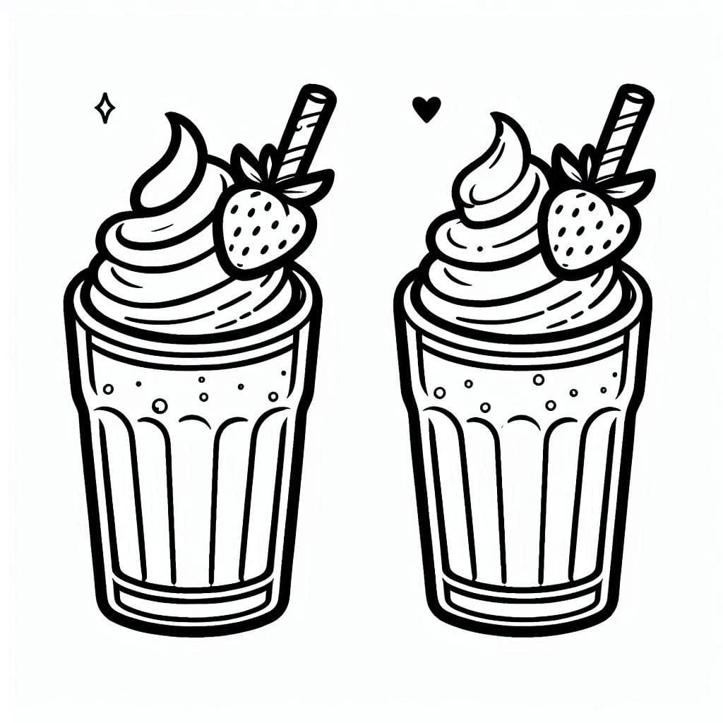 Desenho De Milk Shake Para crianças Para Colorir