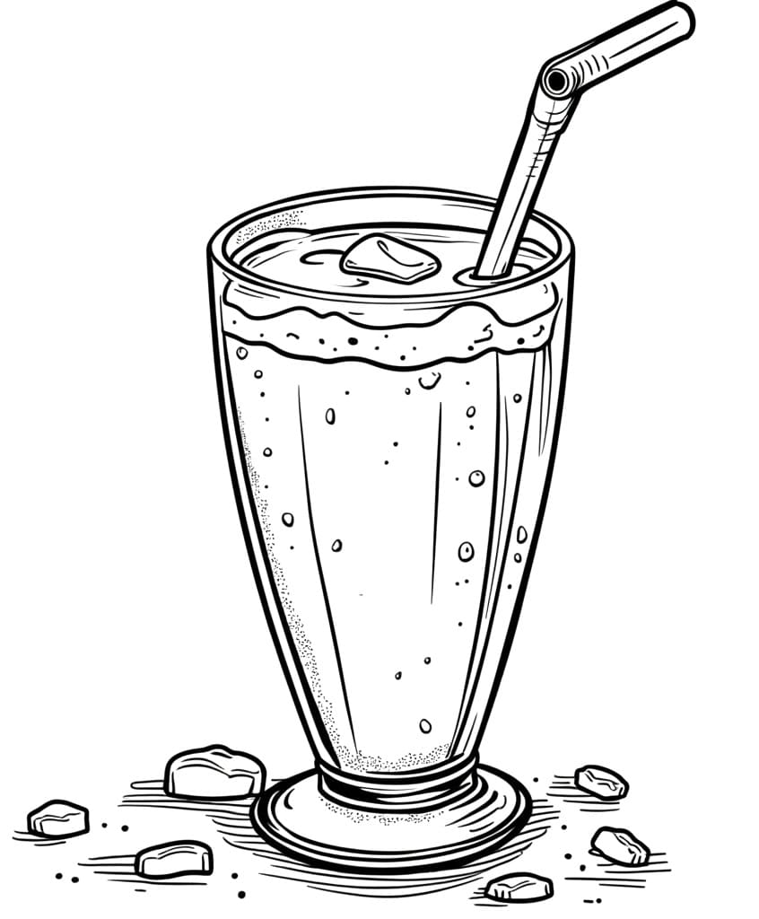 Desenho De Milkshake Para crianças Para Colorir