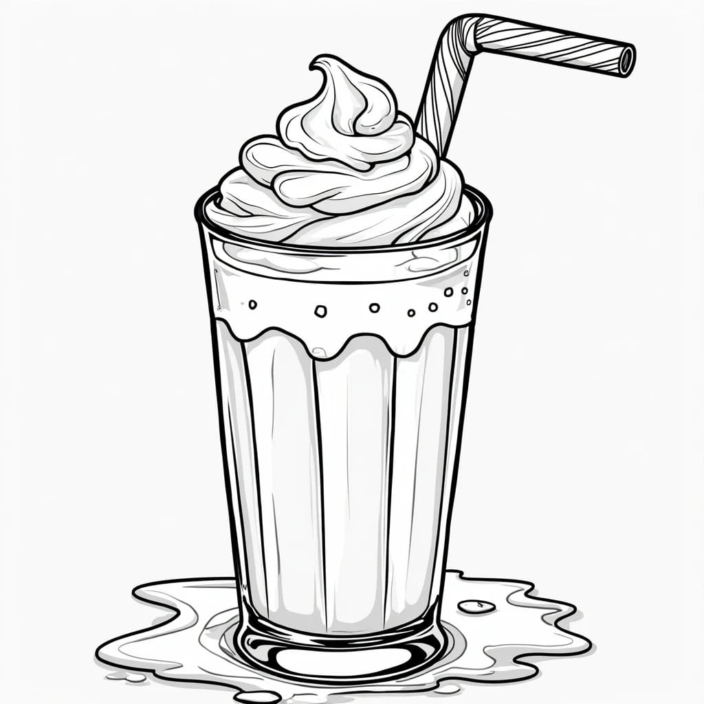 Desenho De Milkshake Para Colorir