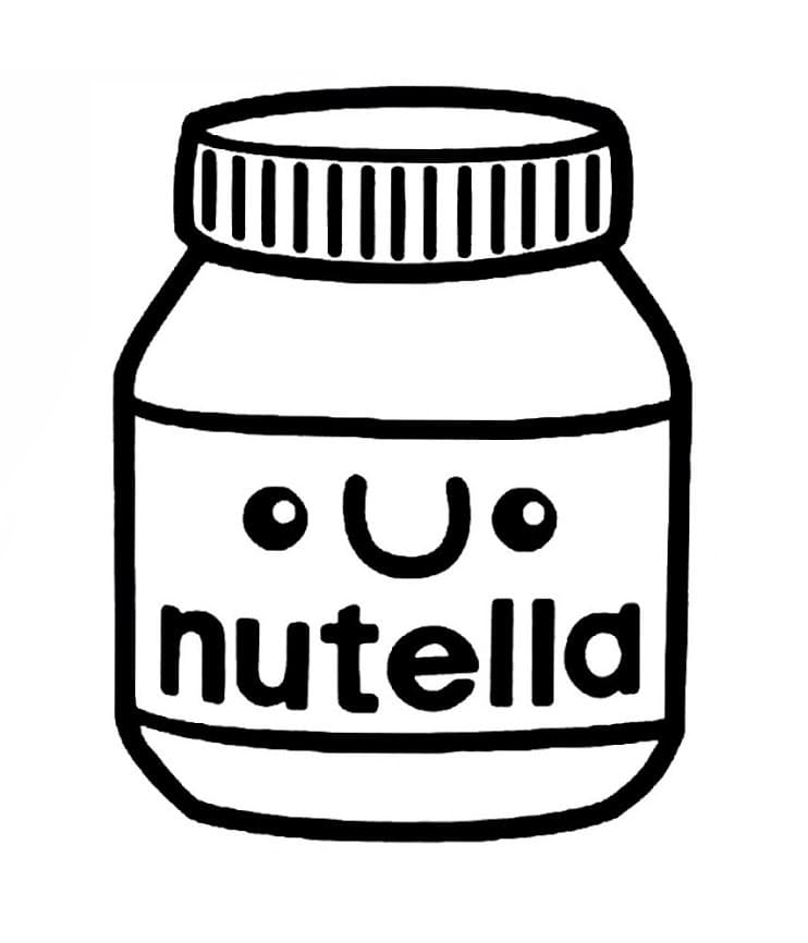 Desenho De Nutella Muito Fofa Para Colorir