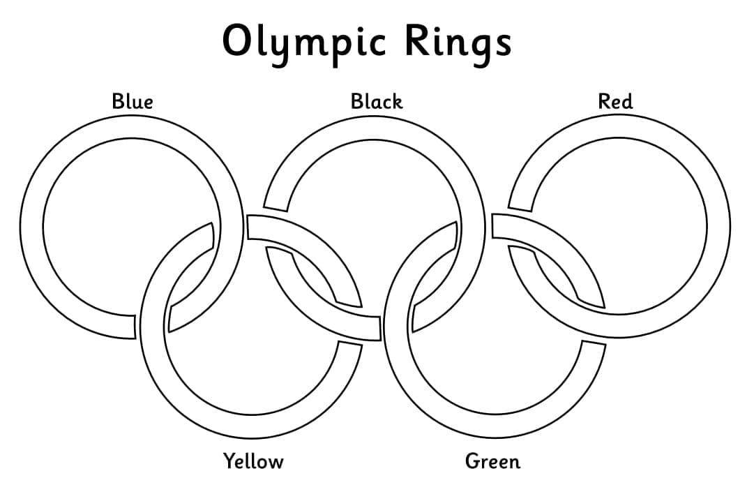 Desenho anéis olímpicos Para Colorir