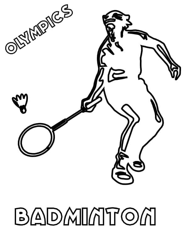 Desenho Badminton olímpicos Para Colorir
