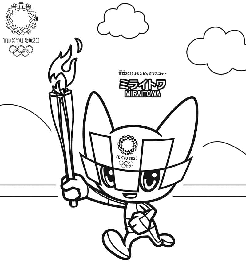 Desenho Miraitowa Para Colorir