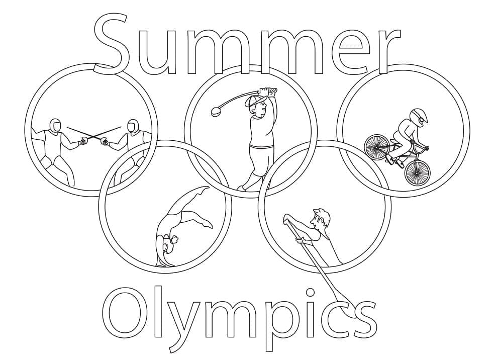 Desenho olimpíadas De verão Para Colorir