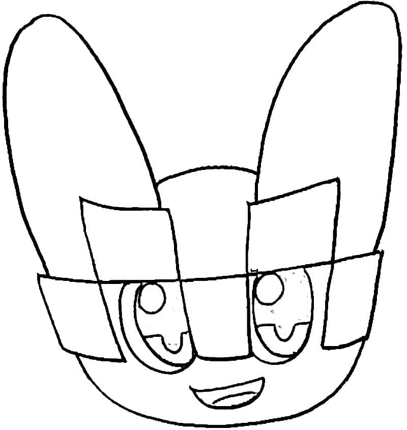 Desenho Rosto De Miraitowa Para Colorir