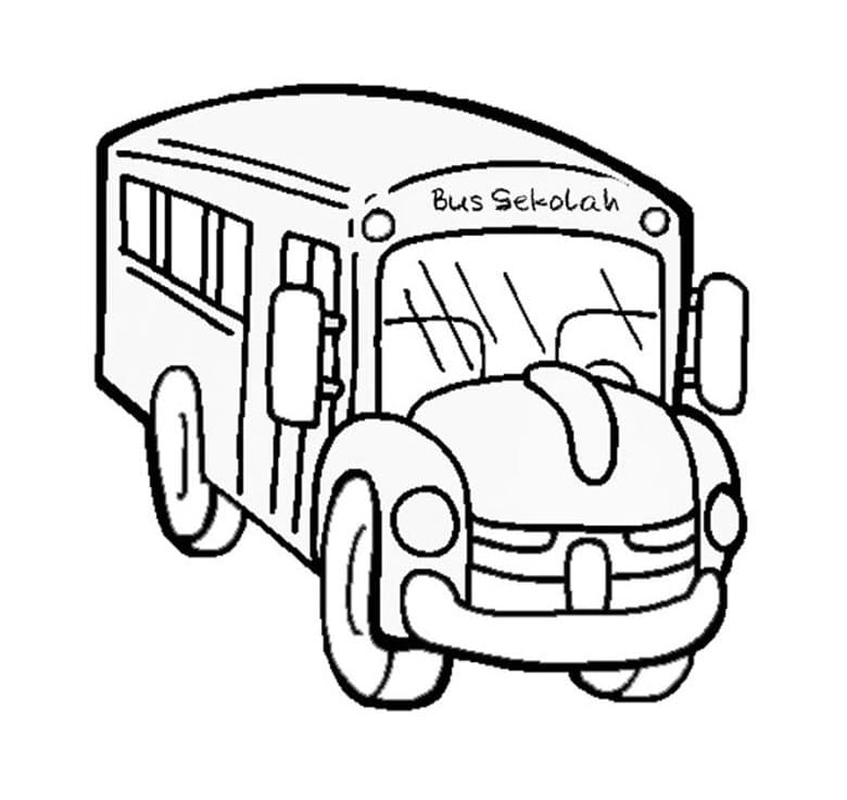 Desenho Autocarro Escolar coleção Imprimir