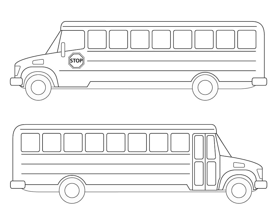 Desenho Autocarro Escolar Livro Digital