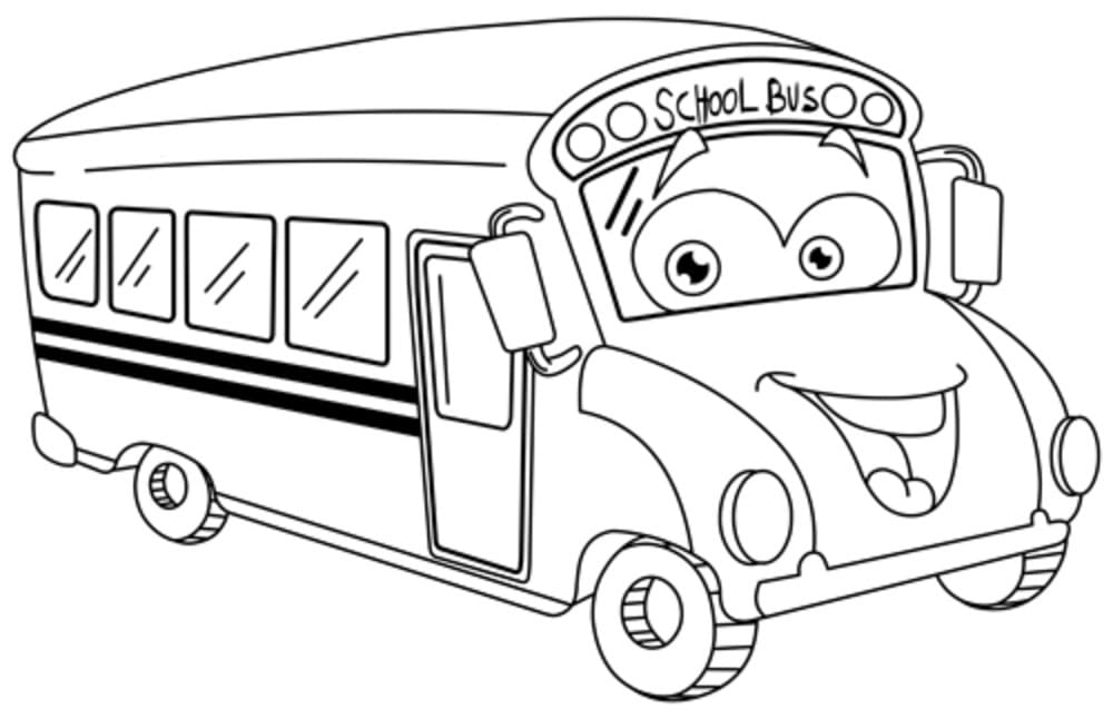 Desenho Autocarro Escolar Para Imprimir Pdf