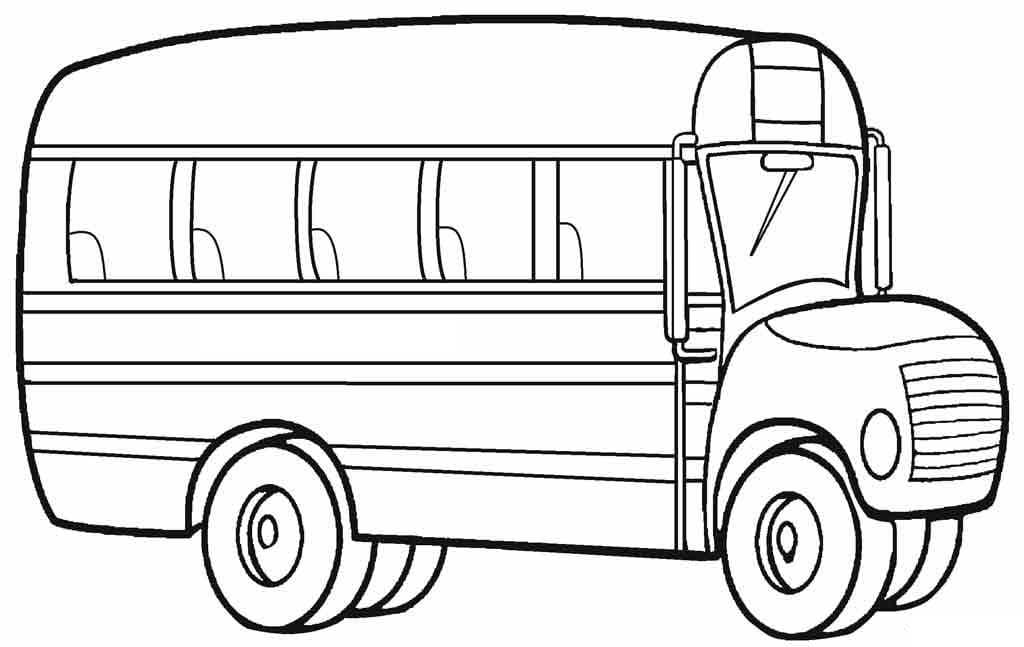 Desenho Autocarro Escolar Para Pintar Em casá